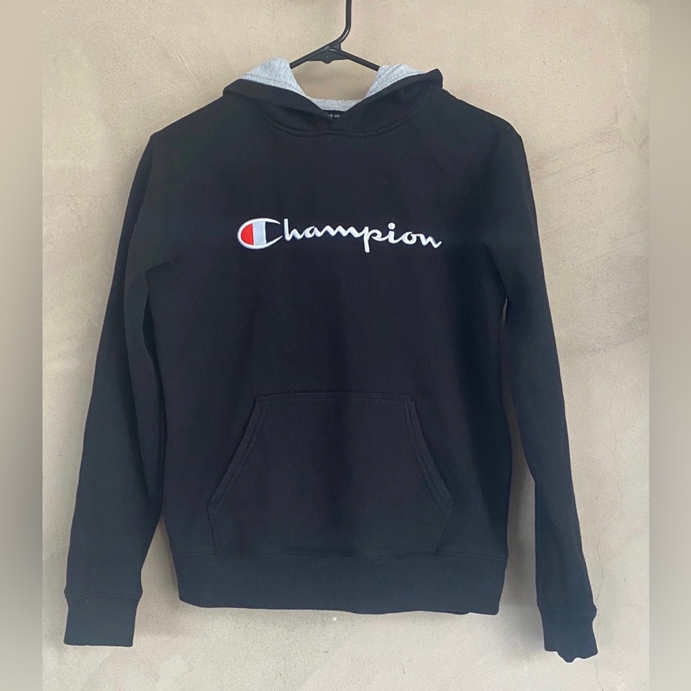 Black champion hoodie size XL for boys